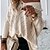cheap Sweaters-Women&#039;s Pullover Sweater Jumper Solid Color Knitted Hole Stylish Casual Soft Long Sleeve Regular Fit Sweater Cardigans Fall Winter V Neck Beige