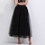 cheap Skirts-Women&#039;s Skirt Swing Tulle Long Skirt Maxi Black White Pink Wine Skirts Summer Layered Lined Streetwear Elegant Summer Holiday One-Size