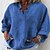 cheap Plus Size Tops-Women&#039;s Plus Size Tops Plain Blouse Shirt Tailored Collar Long Sleeve Spring Summer Basic Daily Photo Color Color blue Green Big Size L XL XXL XXXL 4XL
