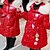 abordables Chaquetas y Abrigos para Niña-Niños Chica Chaqueta y Abrigo Gran rojo Negro Rosa Detalles en Piel Color sólido Brillante Invierno 2-6 años / Estilo lindo / Algodón