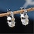 cheap Women&#039;s Jewelry-Women&#039;s White Earrings AAA Cubic Zirconia Music Notes Long Platinum Plated Gold Plated Stylish Artistic Luxury Trendy Korean Earrings Jewelry Silver For 1 Pair Party Gift Daily Work Festival