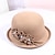 cheap Hats-Women&#039;s Party Hat Flower Party Wedding Street Wine Black Pure Color Hat / Khaki / Fall / Winter