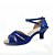 cheap Others-Women&#039;s Latin Shoes Ballroom Shoes Salsa Shoes Line Dance Sandal Buckle Chunky Heel Silver Blue Gold Buckle Sparkling Shoes / Sparkling Glitter / Suede / Sparkling Glitter / EU42