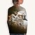 billige Hættetrøjer og sweatshirts til drenge-børn hest t-shirt langærmet brun lysegrøn 3d print fugl hest aktiv 4-12 år / efterår