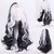 cheap Anime Cosplay-101 Dalmatians Cruella De Vil Cosplay Wigs Women‘s Middle Part / Heat Resistant Fiber Curly Wavy Glamorous &amp; Dramatic Black White Teenager Adults Anime Wig