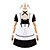 billige Anime Cosplay-Inspireret af Cosplay Tjenestepige Kostumer Anime Cosplay Kostumer Japansk Cosplay jakkesæt Kjoler Kjole Halsklæder Wristlet Til Dame / Søde Lolita / Gotisk Lolita