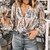 cheap Tops &amp; Blouses-Women&#039;s Sparkly Sequin Khaki Blouse with Lantern Sleeves