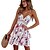 cheap Party Dresses-Women&#039;s Short Mini Dress A Line Dress White Sleeveless Backless Ruched Lace Floral Deep V Spring Summer Stylish Casual 2022 S M L XL