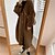 abordables Cardigans-Cardigan Chandail Femme Couleur unie Tricoté Bouton Acrylique à la mode basique Décontractée Standard Pull Cardigans L&#039;autume L&#039;hiver Col en V Kaki Noir Café