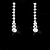 abordables Boucles d&#039;Oreille-1 jeu Parure de Bijoux Nuptiales Parures For Femme Anniversaire Soirée Cadeau Strass Alliage Rivière de Diamants