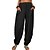 abordables Pantalons femme-Femme Pantalon en lin Mélange de Lin &amp; Coton Maillard Noir Blanche Uni Yoga Casual Eté Printemps