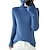 cheap Sweaters-Women&#039;s Pullover Sweater Jumper Solid Color Knitted Stylish Basic Casual Long Sleeve Sweater Cardigans Fall Winter Turtleneck Blue Blushing Pink Camel