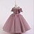 cheap Girls&#039; Dresses-Kids Little Dress Girls&#039; Floral Solid Color Party Blushing Pink White Red Short Sleeve Elegant Dresses Fall Winter 3-12 Years / Spring / Summer