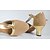 abordables Sandals-Mujer Salón Zapatos de Baile Moderno Baile en línea Exterior Zapatos de gamuza Tacones Alto Corte Tacón Cubano Hebilla Tira en T Negro y oro Marrón Azul Real