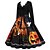 abordables Robes Vintage-robe citrouille robe trapèze adulte femme vintage fête / soirée festival Halloween nouvel an facile costumes d&#039;Halloween