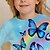 baratos Moletons Para Meninos-Camiseta borboleta borboleta arco-íris infantil manga longa estampa 3d azul claro blusas infantis caem ativo regular fit 4-12 anos