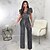 cheap Women&#039;s Jumpsuits-Women&#039;s Jumpsuit Solid Color Sexy Short Sleeve Regular Fit Black Silver Gold S M L Spring