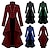 cheap Vintage Dresses-Retro Vintage Punk &amp; Gothic Medieval Steampunk 17th Century Coat Masquerade Tuxedo Trench Coat Outerwear Vampire Plague Doctor Women&#039;s Formal Style Vintage Style Solid Colored Christmas Party