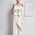 cheap Women&#039;s Jumpsuits-Women&#039;s Jumpsuit Bow Solid Color Elegant Wedding Party Regular Fit Sleeveless White S M L Summer