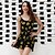cheap Rompers-Women&#039;s Casual Sexy 2021 Black Romper Flower / Floral
