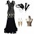 cheap Vintage Dresses-Roaring 20s 1920s Cocktail Dress Vintage Dress Flapper Dress Dress Outfits Masquerade Prom Dress The Great Gatsby Plus Size Women&#039;s Tassel Fringe Christmas Wedding Party Prom Adults&#039; Body Jewelry