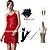 cheap Vintage Dresses-Roaring 20s 1920s Cocktail Dress Vintage Dress Flapper Dress Dress Outfits Masquerade Prom Dress Short / Mini The Great Gatsby Plus Size Women&#039;s Tassel Fringe Christmas Party Prom Adults&#039; Dress Fall