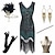cheap Vintage Dresses-Roaring 20s 1920s Cocktail Dress Vintage Dress Flapper Dress Dress Outfits Prom Dress Prom Dresses The Great Gatsby Charleston Plus Size Women&#039;s Feather New Year 1 Necklace