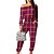 cheap Women&#039;s Jumpsuits-Women&#039;s Jumpsuit Geometric Print Casual Crew Neck Street Daily Wear Long Sleeve Regular Fit Green Red Brown S M L Fall