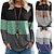 cheap Shoes &amp; Accessories-Women&#039;s Blouse Turtleneck Knitted Sweater Long Sleeves Stripe Color Block Patchwork Loose Ribbed Pullover Jumper Tops Round Neck Regular Spring &amp;  Fall Blue Blushing Pink Grey Green Beige
