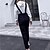 cheap Women&#039;s Overalls-Women&#039;s Overall Solid Colored Backless Button Casual Daily V Neck Casual Daily Wear Sleeveless Regular Fit Black S M L Fall