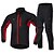 cheap Cycling Clothing-Arsuxeo Men&#039;s Cycling Jacket with Pants Long Sleeve Mountain Bike MTB Road Bike Cycling Winter Green Red Blue Bike Jacket Clothing Suit Thermal Warm Waterproof Windproof Moisture Wicking Reflective