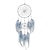 abordables Maison &amp; Jardin-attrape-rêves cadeau fait main avec plume bleu-gris argent perle tenture murale décor art boho style 46*11cm