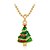 preiswerte Damenschmuck-Damen Halsketten Weihnachten Schick &amp; Modern Halsketten Weihnachtsbaum / Rot / Herbst / Winter / Frühling / Sommer