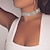 abordables Collares-Gargantillas Zirconio Cromo Mujer Fornido Lujo Diseño Único Moda Fresco Boda Gargantillas Para Boda Calle Diario