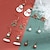 abordables Joyería de Mujer-Mujer Pendientes Navidad Moderno Artículos Para Celebrar la Navidad Muñeco de Nieve / Rojo / Verde / Otoño / Invierno / Primavera