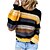 cheap Sweaters &amp; Cardigans-Women&#039;s Sweater Pullover Jumper Striped Knitted Stylish Casual Soft Long Sleeve Sweater Cardigans Fall Winter Crew Neck Blue Purple Gray