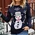 cheap Sweaters &amp; Cardigans-Women&#039;s Sweater Ugly Sweater Pullover Floral Polka Dot Geometric Knitted Stylish Casual Soft Long Sleeve Regular Fit Sweater Cardigans Fall Winter Crew Neck Gray Dusty Blue