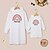 cheap New Arrivals-Mommy and Me Dresses Daily Rainbow Leopard Letter Print White Pink Above Knee Long Sleeve Daily Matching Outfits / Fall / Winter / Cute