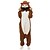 preiswerte Kigurumi Pyjamas-Erwachsene Kigurumi-Pyjamas Affe Pyjamas-Einteiler Polar-Fleece Kaffee Cosplay Für Herren und Damen Tiernachtwäsche Karikatur Fest / Feiertage Kostüme
