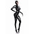 abordables Cosplay &amp; Costumes-Femme Cinquante nuances Sexy dame Fille de moto Catwoman Costumes zentai brillants Costume de Cosplay Combinaison-pantalon Collant / Combinaison Casque