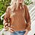 cheap Sweaters &amp; Cardigans-Women&#039;s Sweater Pullover Jumper Solid Color Knitted Stylish Basic Casual Long Sleeve Sweater Cardigans Fall Winter Crew Neck Pink Fuchsia Brown