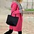 cheap Plus Size Outerwear-Women&#039;s Coat Pocket Long Coat Yellow Rose Red Street Elegant Open Front Fall Open Front Loose L XL XXL XXXL 4XL 5XL / Winter