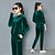 cheap Running &amp; Jogging Clothing-Women&#039;s 2 Piece Full Zip Tracksuit Sweatsuit Street Casual 2pcs Long Sleeve Velour Thermal Warm Breathable Soft Fitness Gym Workout Running Active Training Jogging Sportswear Solid Colored Normal