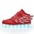 cheap Kid&#039;s Shoes-Boys&#039; Sneakers LED LED Shoes USB Charging PU Wings Shoes Little Kids(4-7ys) Big Kids(7years +) Casual Outdoor Magic Tape LED Luminous White Black Red Fall Spring