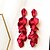 preiswerte Modische Ohrringe-lange Acryl Blütenblatt Tropfen baumeln Ohrringe böhmischen Harz Blume Aussage Ohrringe für Frauen Mädchen Valentinstag Geschenke