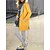 cheap Plus Size Outerwear-Women&#039;s Coat Pocket Long Coat Yellow Rose Red Street Elegant Open Front Fall Open Front Loose L XL XXL XXXL 4XL 5XL / Winter