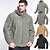 cheap Softshell, Fleece &amp; Hiking Jackets-Men&#039;s Fleece Hoodie Jacket Hiking Jacket Military Tactical Jacket Winter Outdoor Thermal Warm Windproof Breathable Stretchy Single Slider Winter Jacket Top Hunting Fishing Climbing Army Green Black