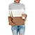 abordables Sweaters &amp; Cardigans-Chandail Pullover Sauteur Femme Rayé Tricoté Coton à la mode Décontractée Flexible Standard Pull Cardigans L&#039;autume L&#039;hiver Col Roulé Bleu Noir Kaki