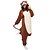 cheap Kigurumi Pajamas-Adults&#039; Kigurumi Pajamas Monkey Onesie Pajamas Polar Fleece Coffee Cosplay For Men and Women Animal Sleepwear Cartoon Festival / Holiday Costumes
