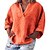 cheap Plus Size Tops-Women&#039;s Shirt Blouse Cotton Plain Blue Orange Green Long Sleeve Causal Daily Date Vacation Hot Basic V Neck Regular Fit Spring Fall Winter